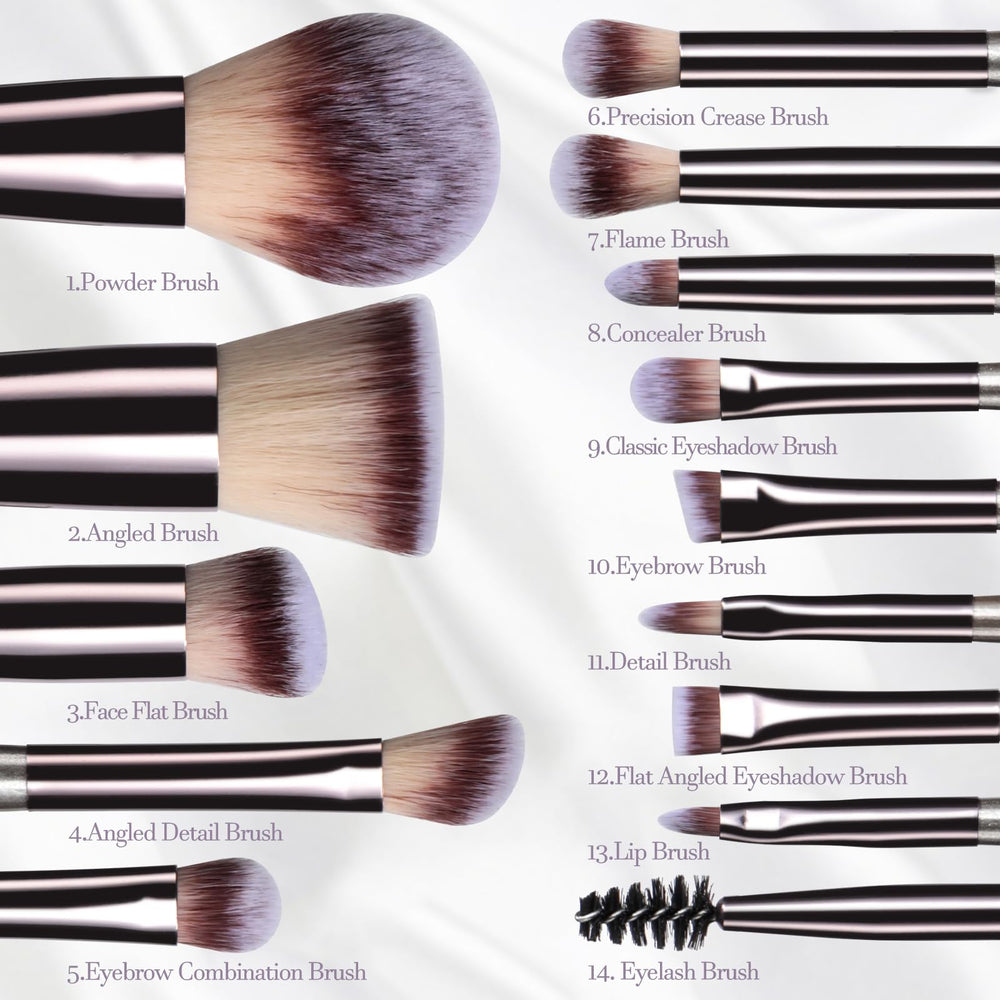 bs-mall eye shadow brush helps blend colors for a professional finish.
