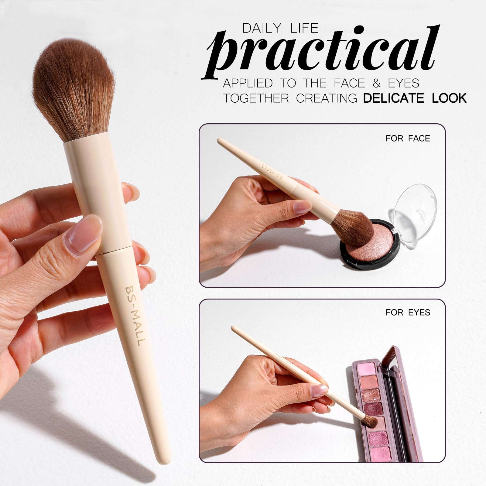 BS-MALL eyeshadow brush set for even, rich pigment application.