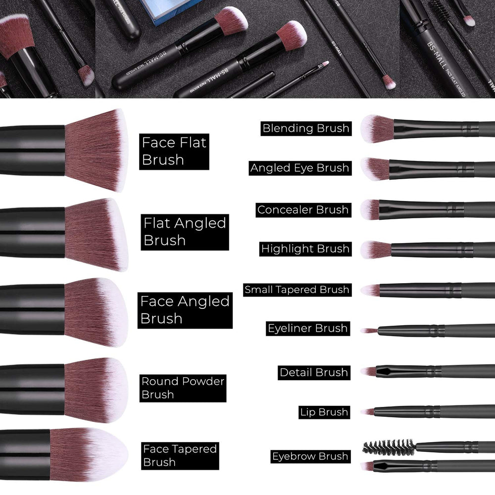 BS-MALL foundation brush close-up with soft synthetic bristles for smooth foundation