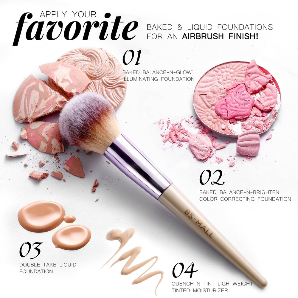 BS-MALL foundation brush with soft synthetic tip for smooth liquid application