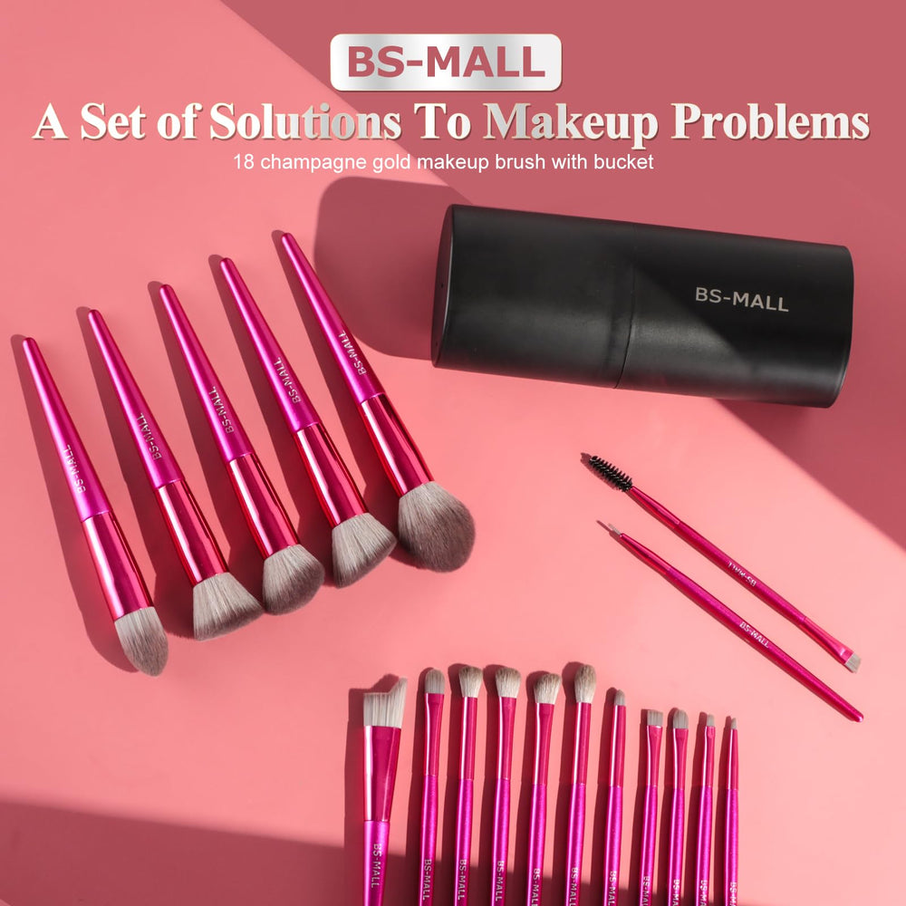 BS-MALL makeup brush case helps organize brushes for travel or home use