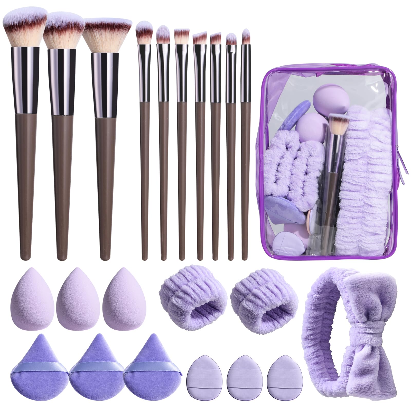 BS-MALL makeup brushes set 23pcs for precise face and eye application