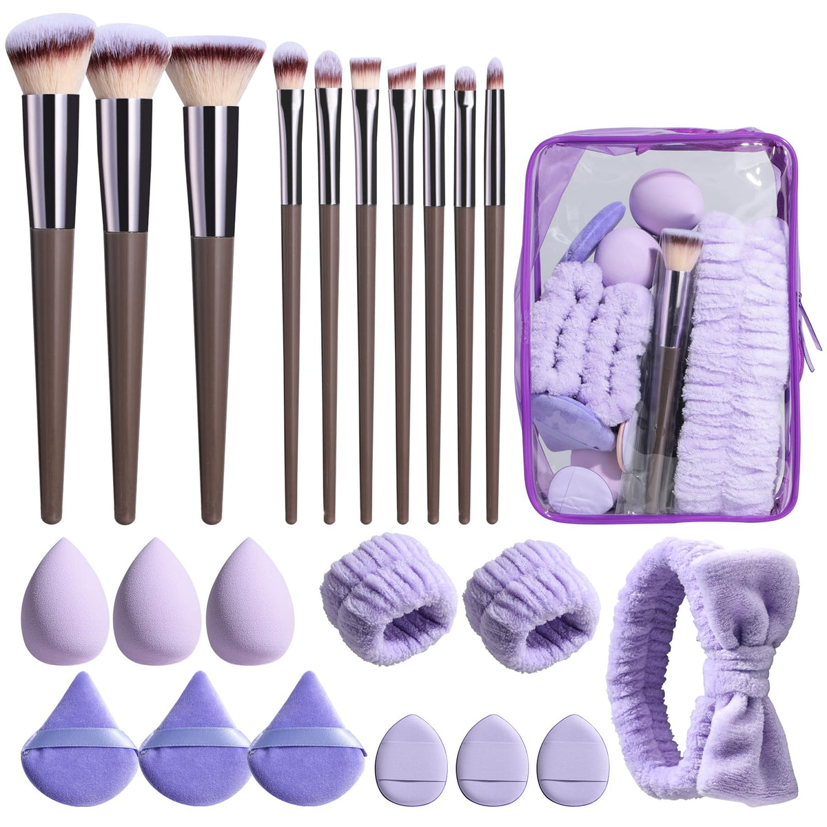 BS-MALL makeup brushes set 23pcs for precise face and eye application