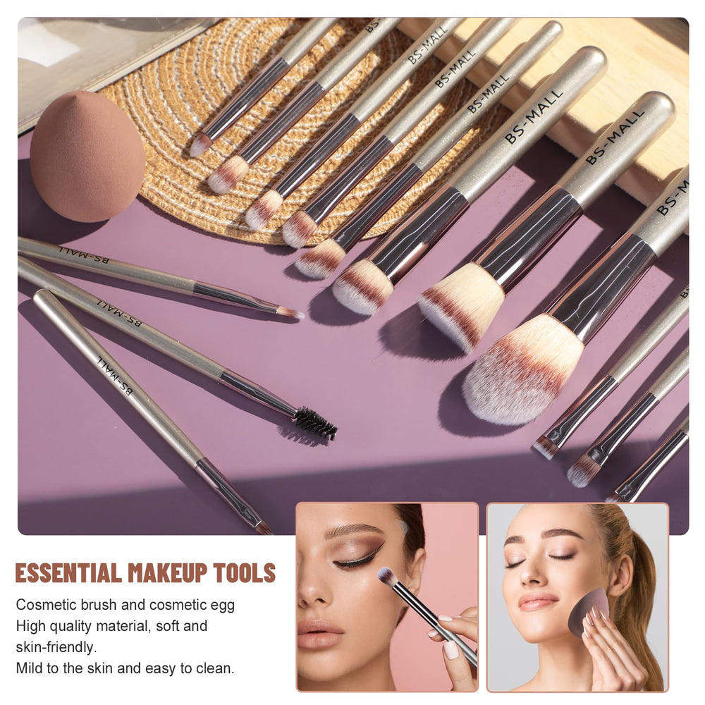bs-mall makeup sponge included for seamless concealer and foundation application.