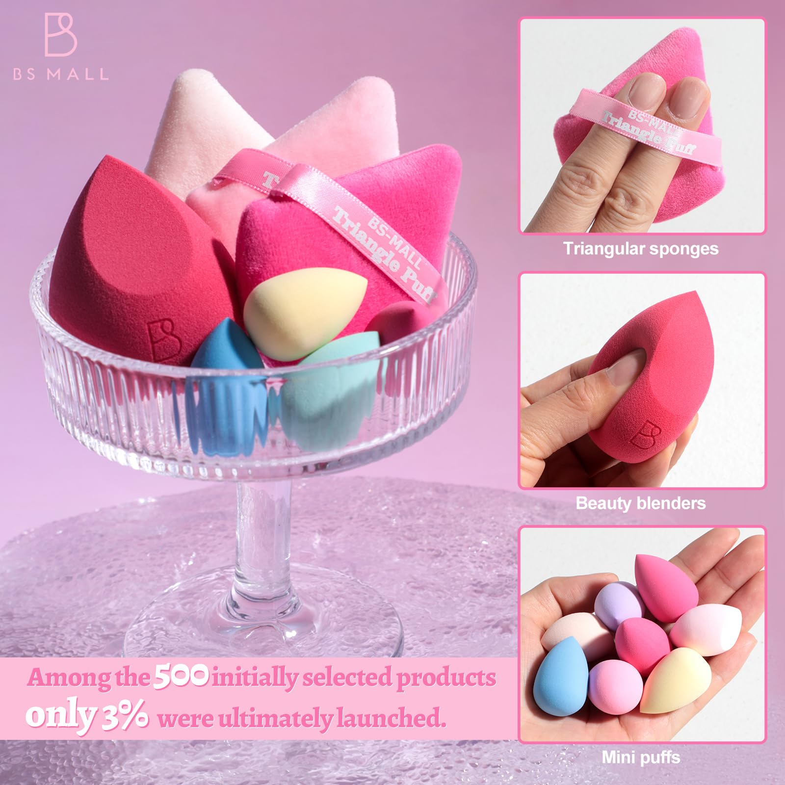 BS-MALL multi-use sponge suitable for foundation, concealer and powder