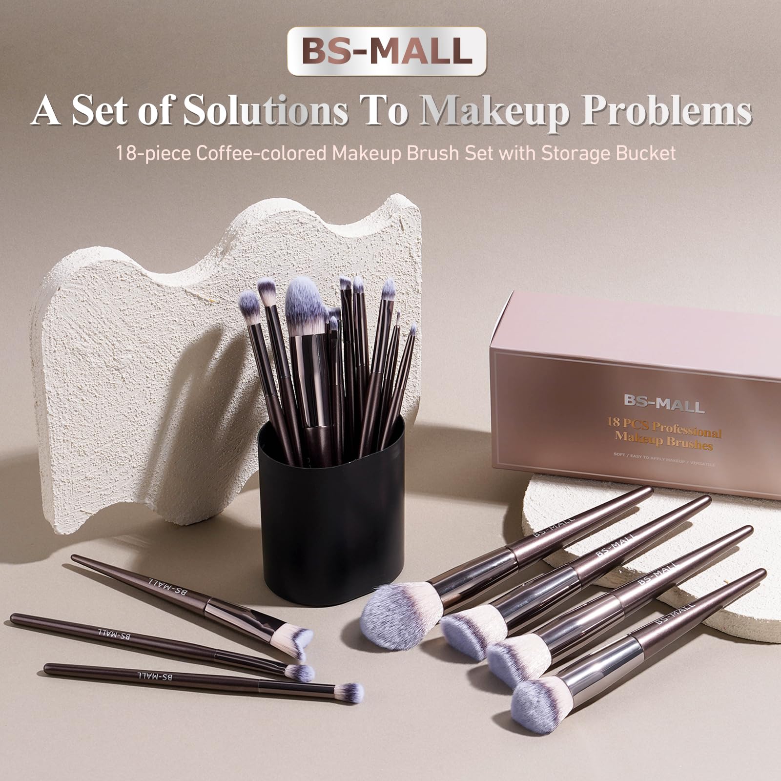 BS-MALL powder brush for even finishing and setting powder.