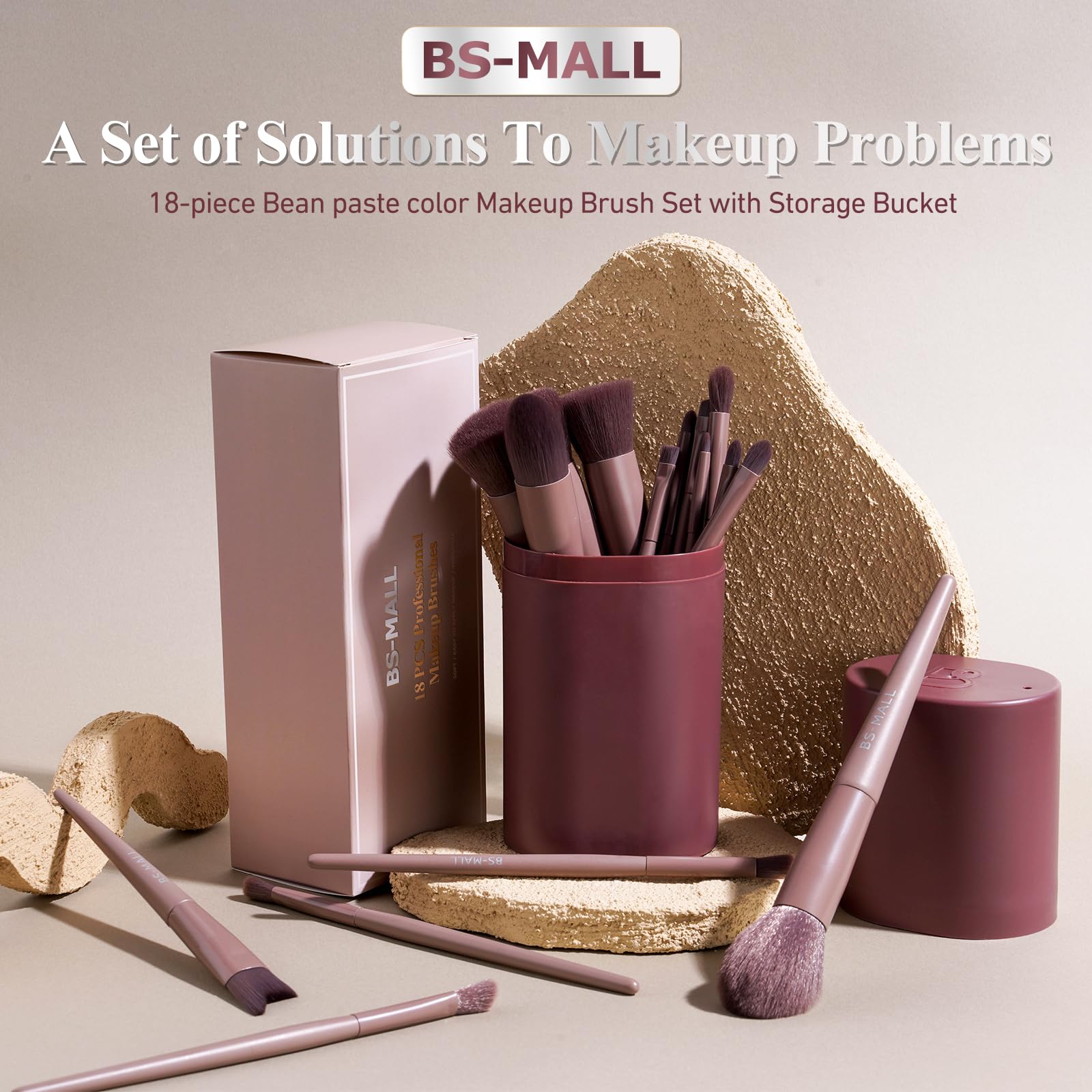 BS-MALL powder brush for soft, diffuse setting across face.