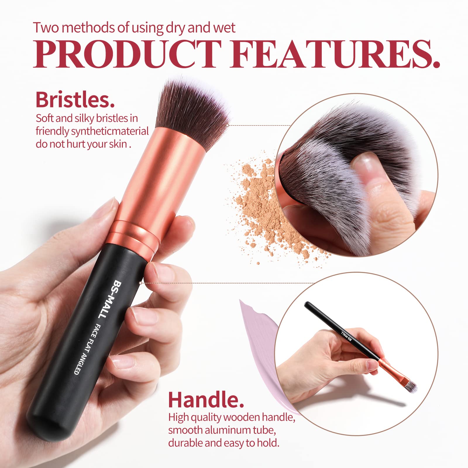 BS-MALL precision concealer brush delivering targeted coverage