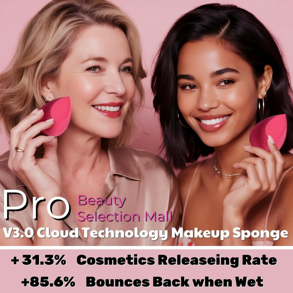 BS-MALL Pro V3-0 cloud technology sponge close-up showing soft, resilient texture