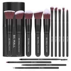BS-MALL 14-piece rose gold brush set in case for easy storage