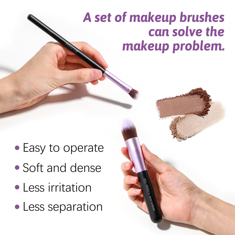 BS-MALL soft dense fibers pick up powder for a smooth finish.