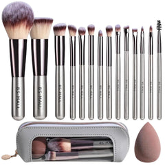 bs-mall travel brush set 14 pcs for a complete makeup routine on the go.