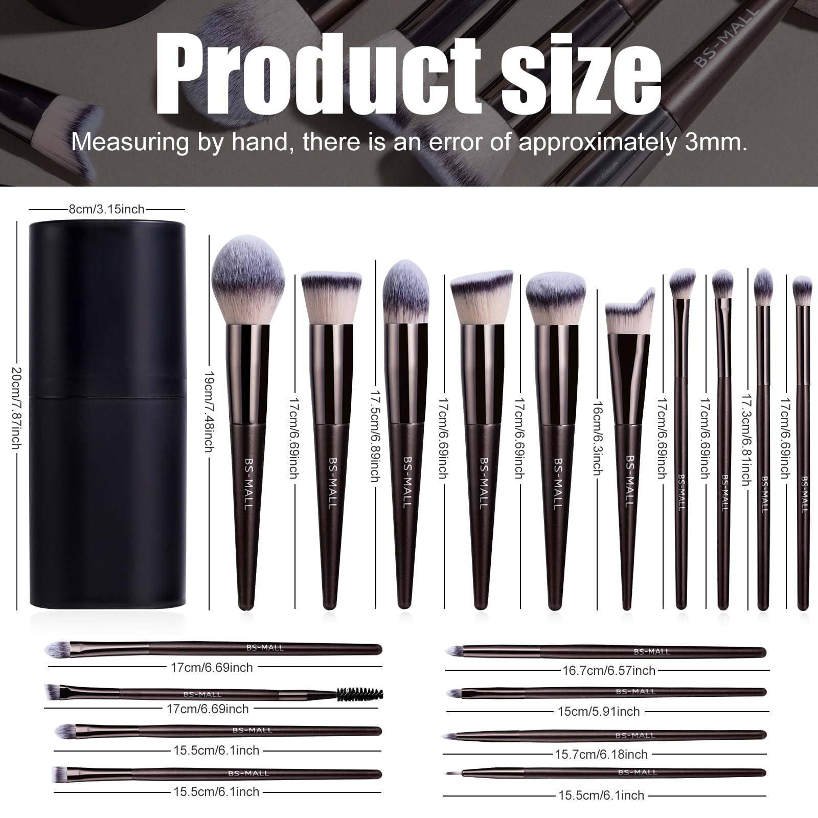 BS-MALL travel case keeps brushes protected and ready for travel.