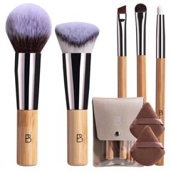 BS-MALL travel makeup brushes set with seven pieces for on-the-go looks