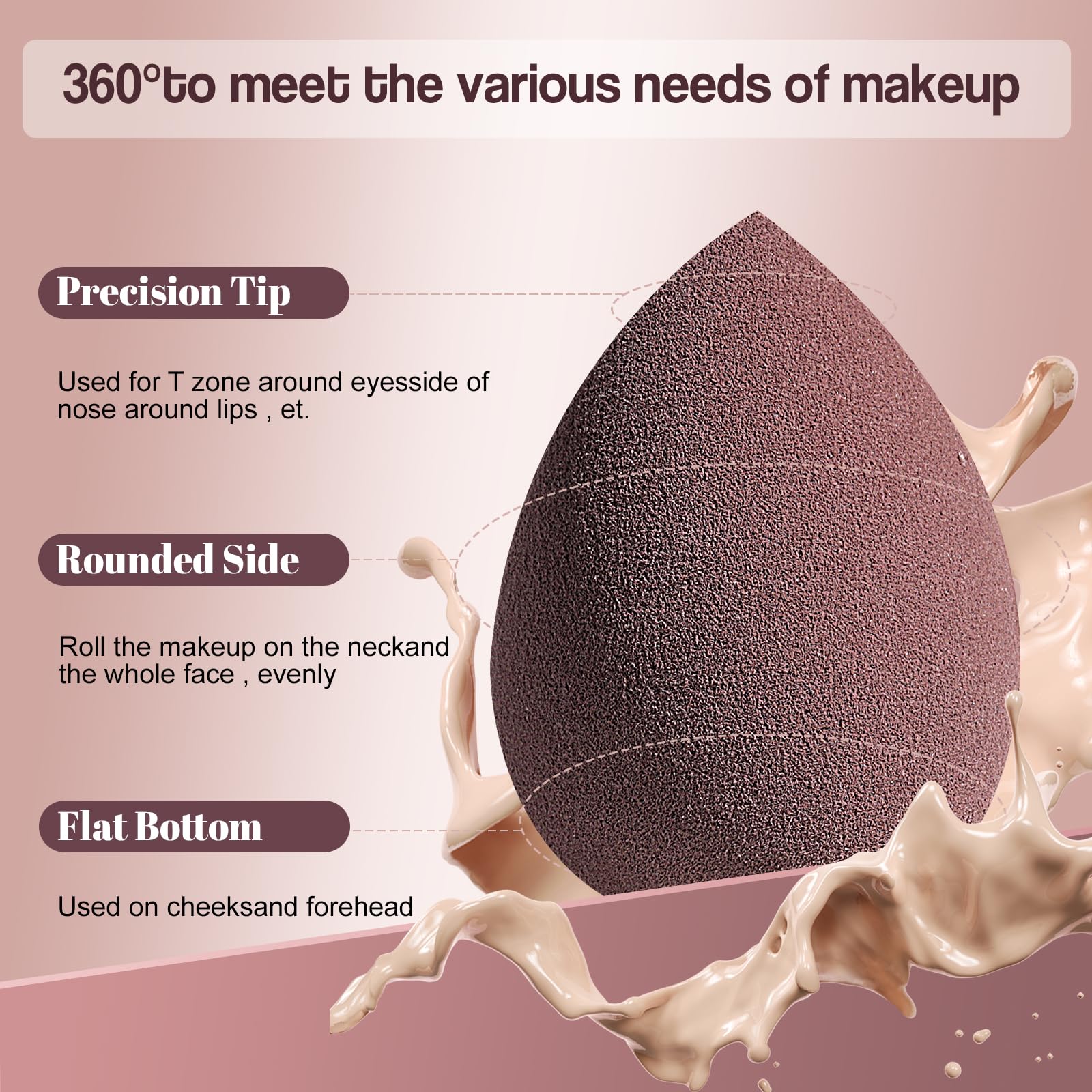 BS-MALL sponges for liquid foundation provide smooth, even application.