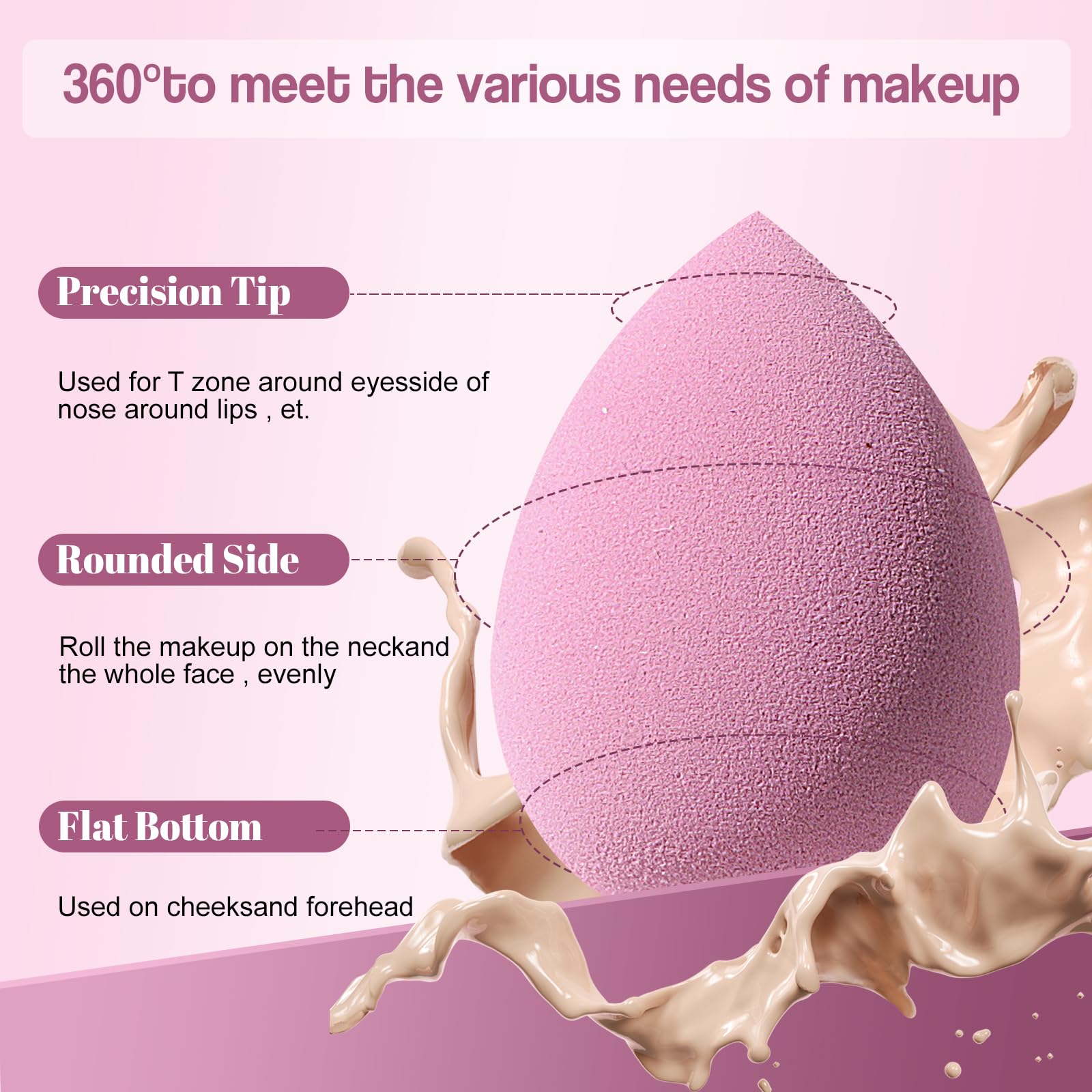 BS-MALL mini triangle-puff sponge designed for precise eye and concealer work