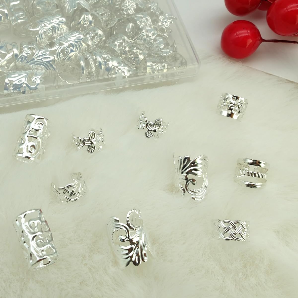 BSARECEY accesorios para fiestas de cabello en plata