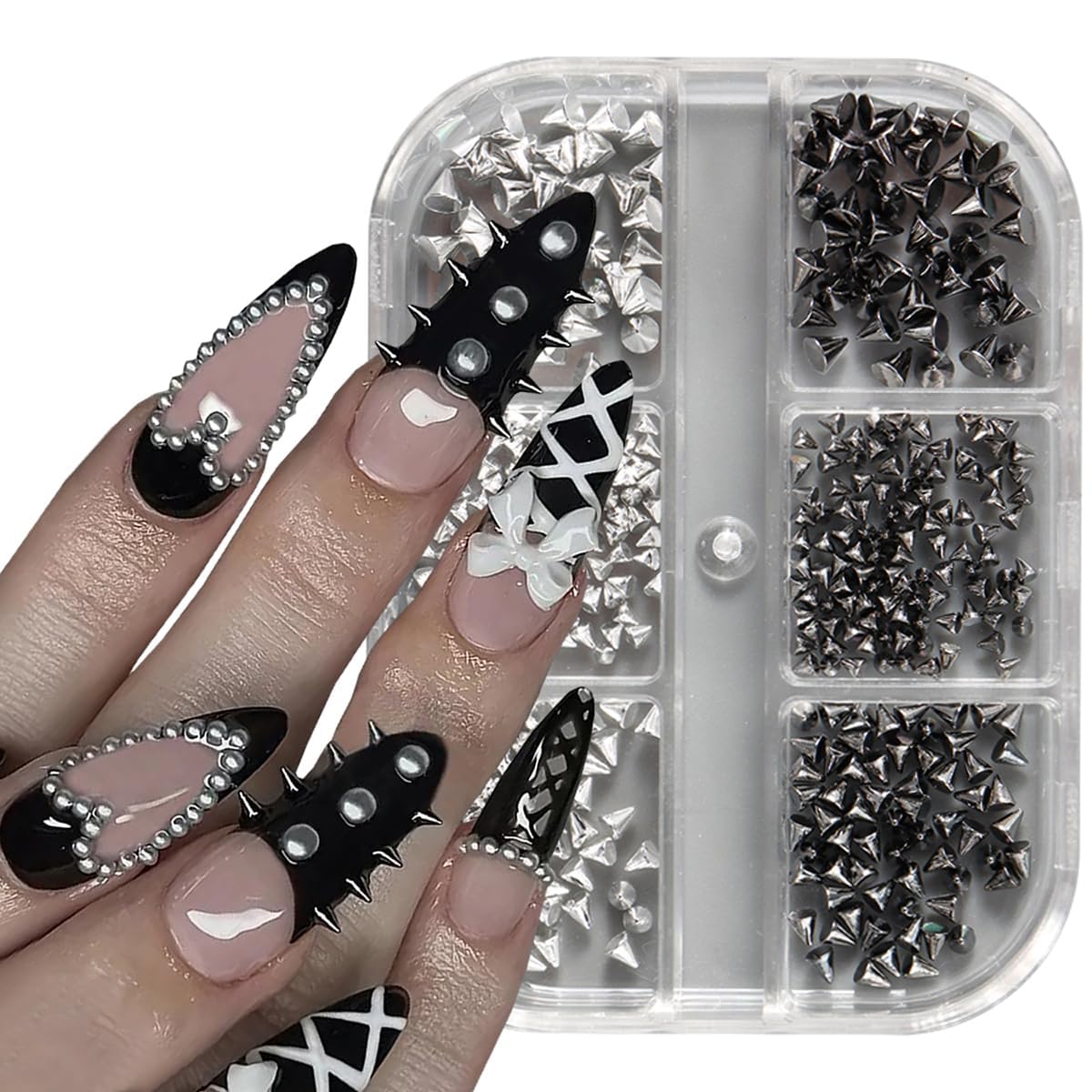 BSBTBZ detalle de aleación, joya para uñas, brillo duradero