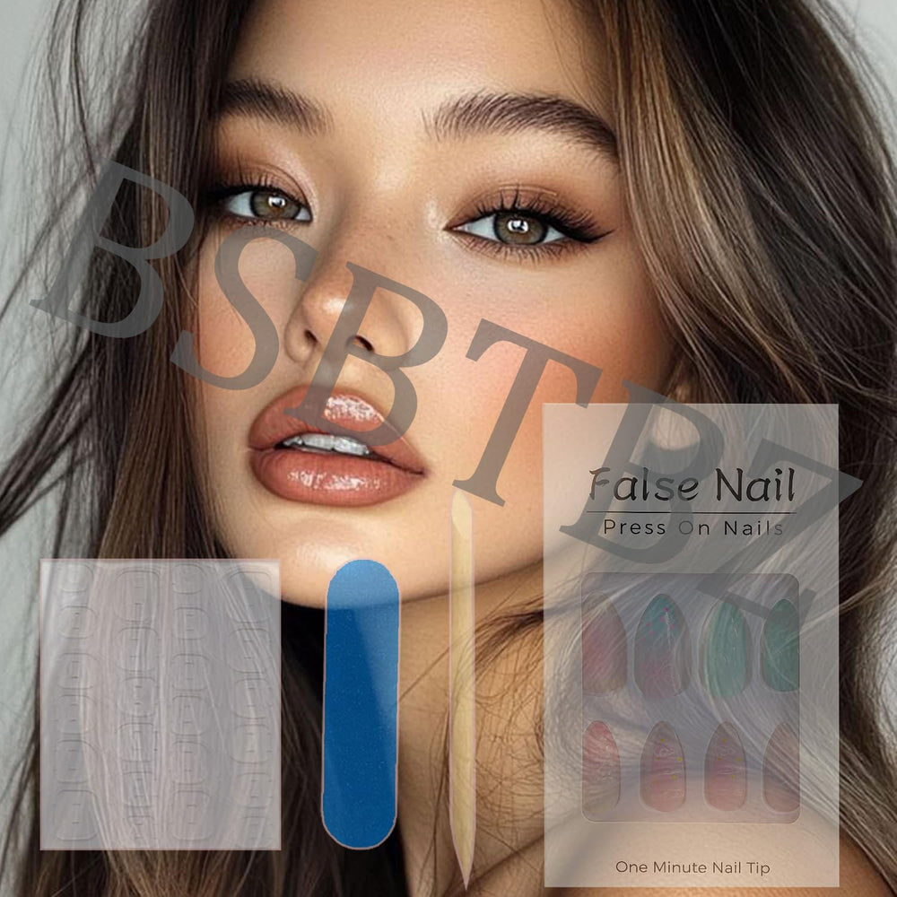 BSBTBZ juego de uñas postizas 24 piezas para diferentes looks.