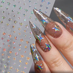 BSBTBZ star nail stickers black accents for edgy manicure
