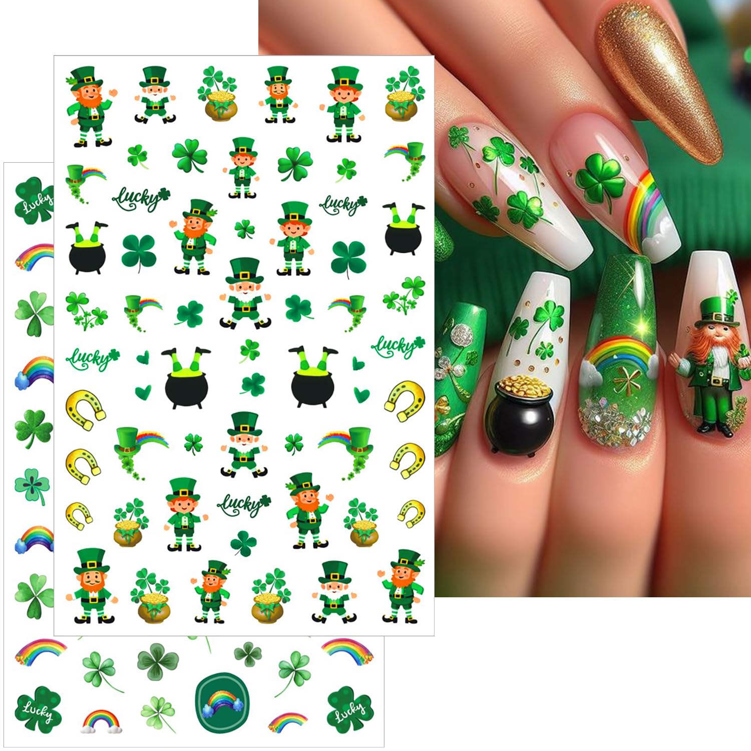BSBTBZ Diseño festivo y seguro para uñas, con acabado verde brillante.
