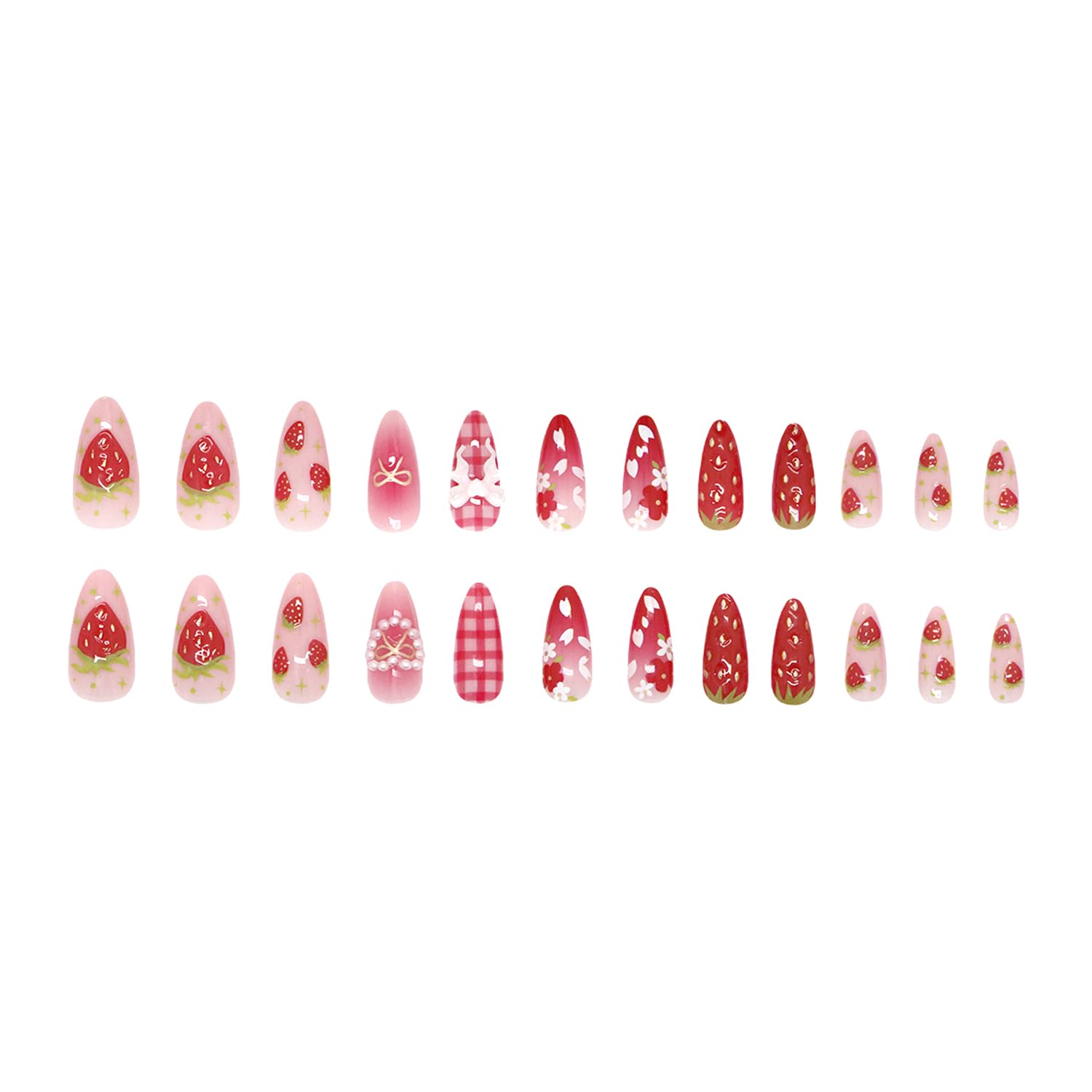 BSBTBZ uñas postizas versátiles para fiestas y ocasiones especiales.