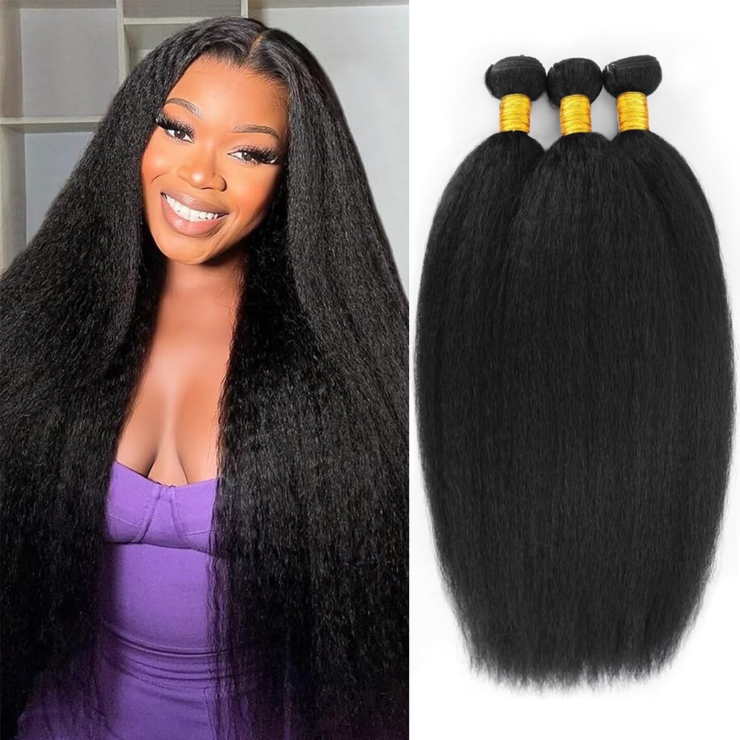 BSBU kinky straight bundles package for full, natural-looking volume.