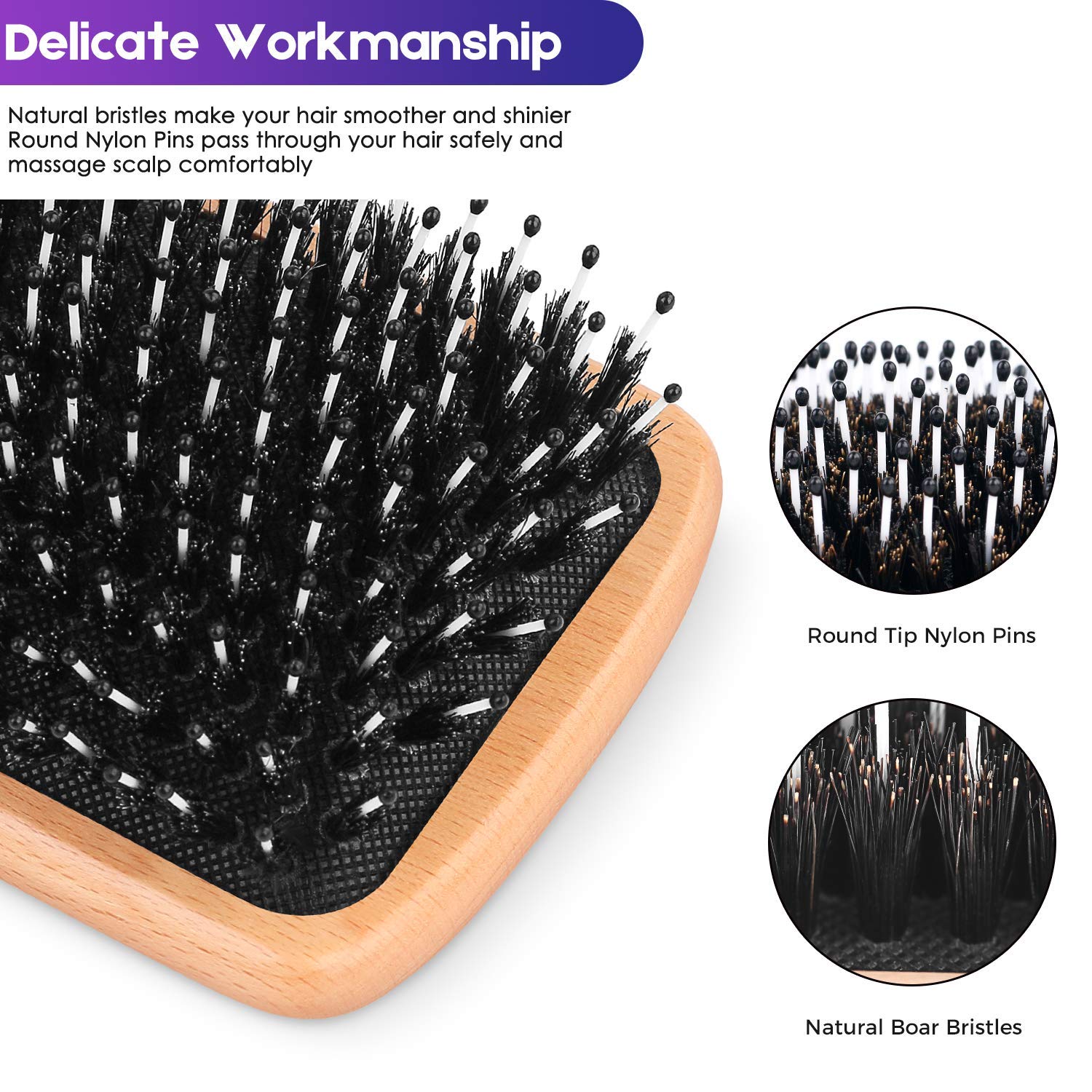 Bsisme detangling pins glide through knots with ease.