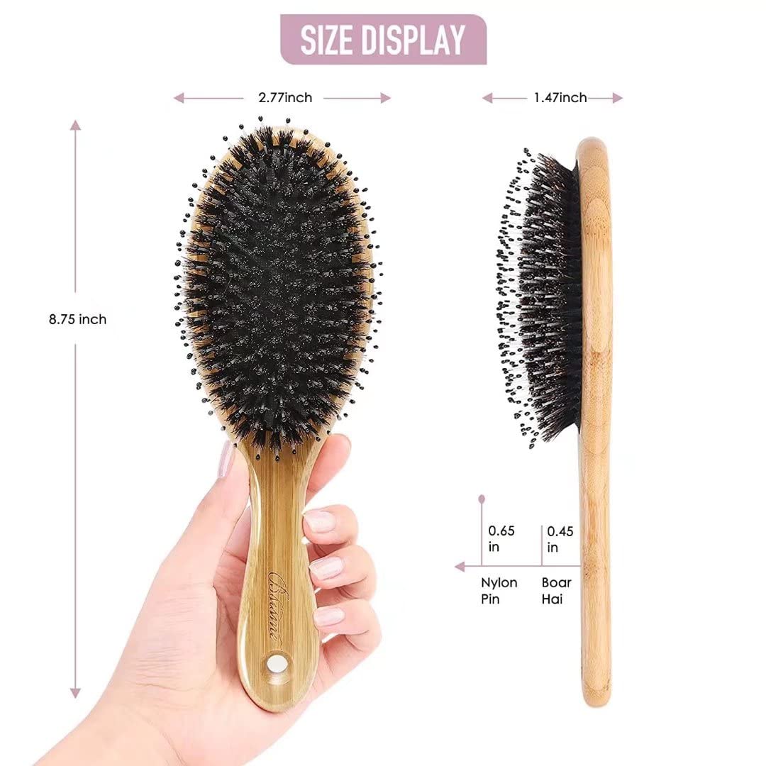 Bsisme after-use shine and frizz reduction visible on long hair.