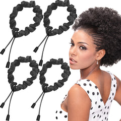 Gomas Bswox satinadas negro y marrón para peinados versátiles con ajuste cómodo.