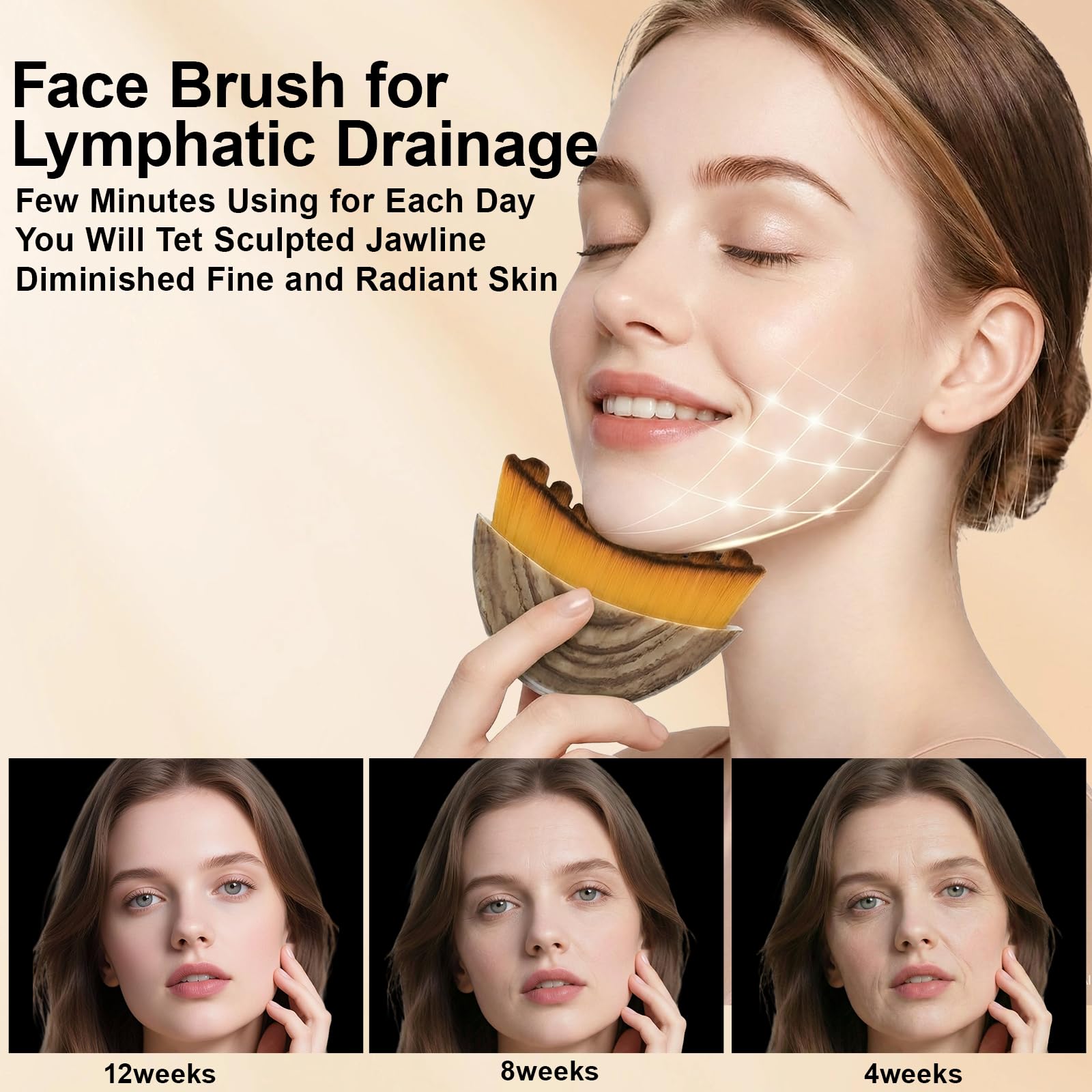 BSZATB lymphatic brush compact-portable design fits travel and home use