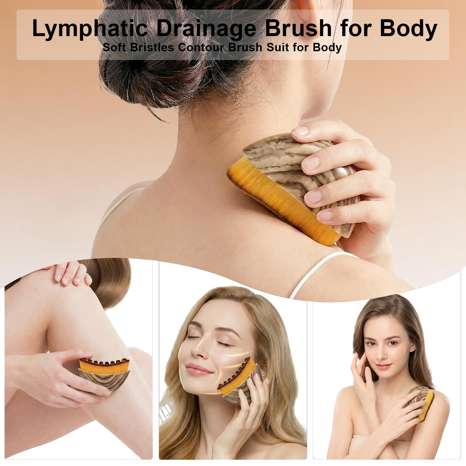 BSZATB lymphatic brush face-massage enables gentle drainage and relaxation