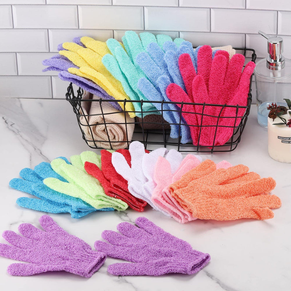 BTYMS guantes exfoliantes para ducha, conjunto de 24 piezas listo para usar