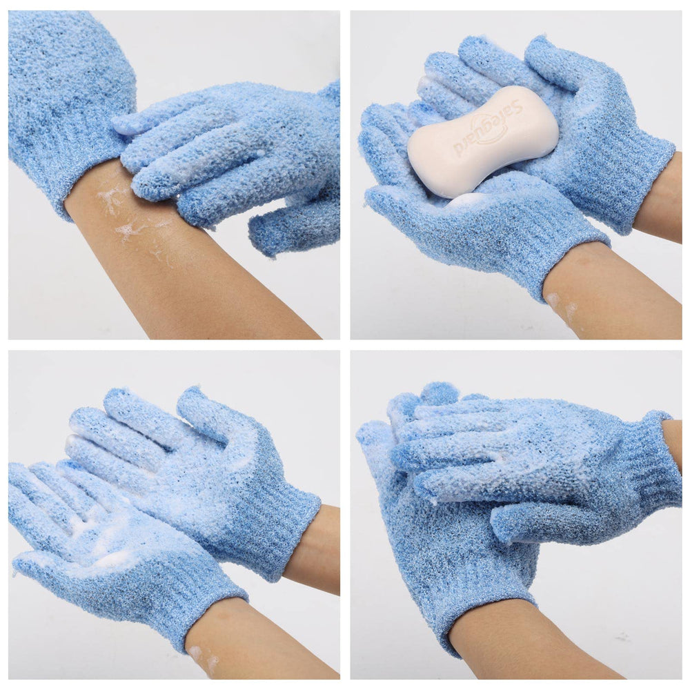 BTYMS guante exfoliante para ducha, uso en cuello, hombros y pies