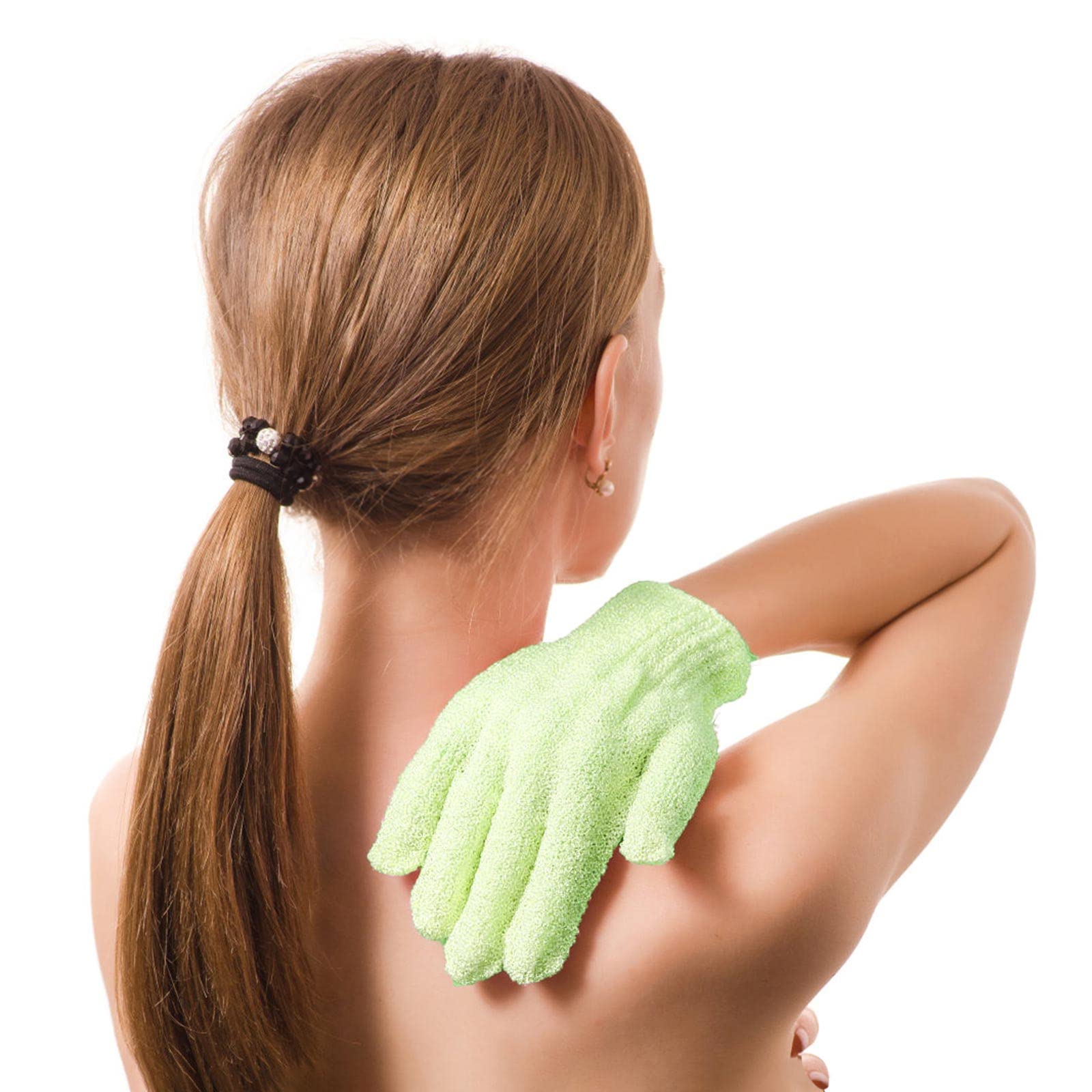 BTYMS guante exfoliante para ducha, enfoque en la palma para limpieza eficaz