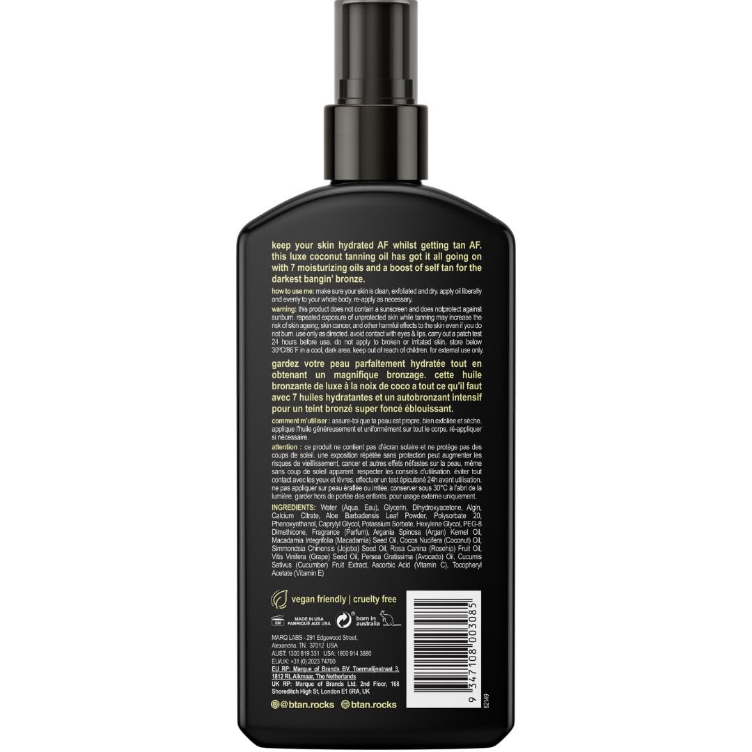 Aplicación en piel con B.TAN para bronceado rápido.