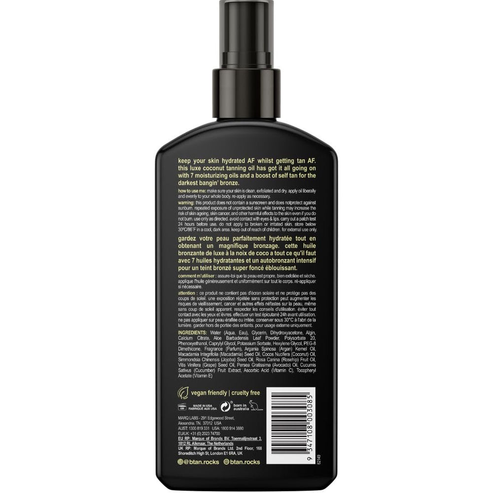 Aplicación en piel con B.TAN para bronceado rápido.