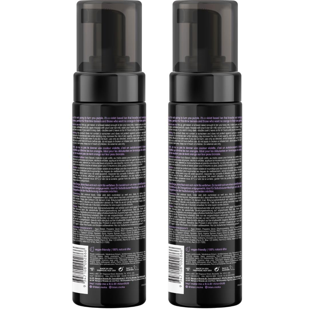 BTAN Mousse Autobronceadora Violeta con aplicador para piel suave