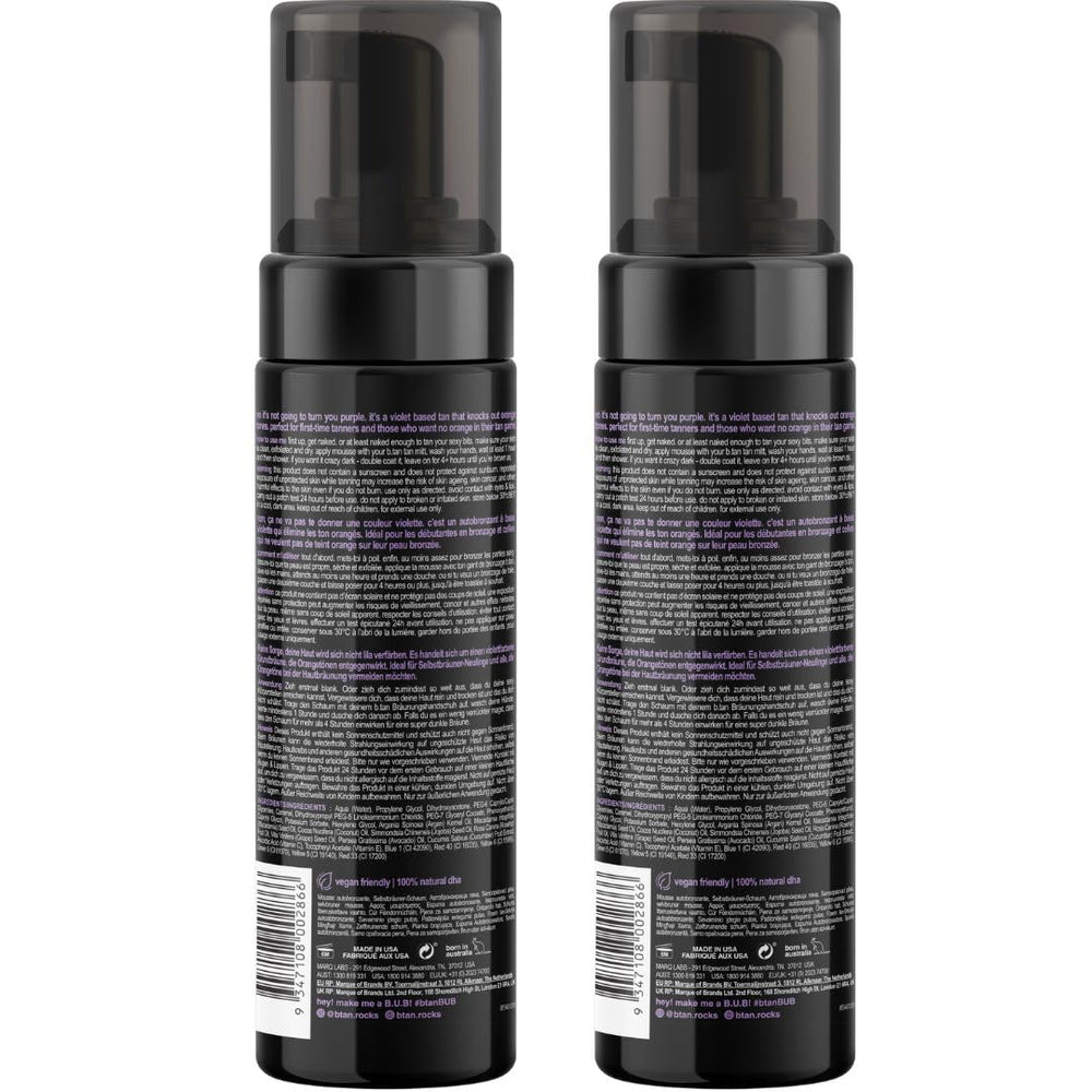 BTAN Mousse Autobronceadora Violeta con aplicador para piel suave