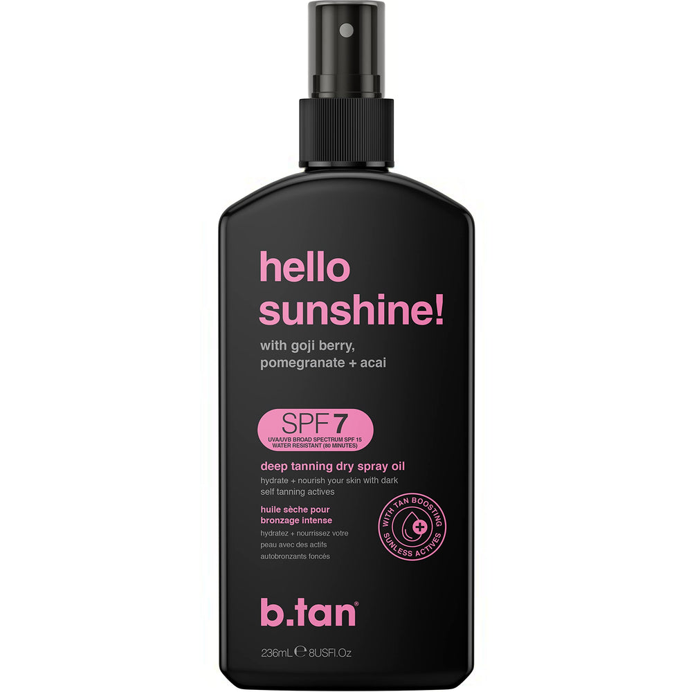 La botella B.TAN de bronceado seco ofrece un tono uniforme y suave.
