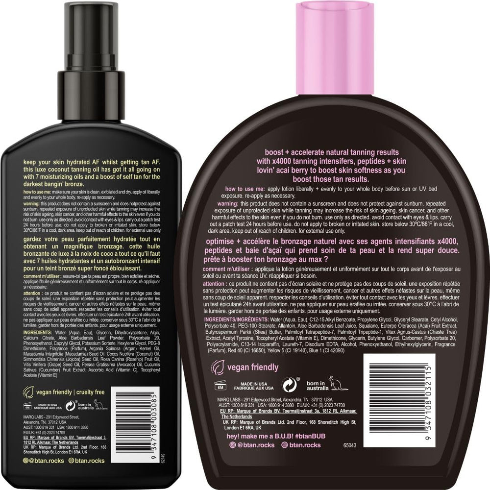 B.TAN Crema bronceadora aceleradora en tubo, resultados más rápidos.