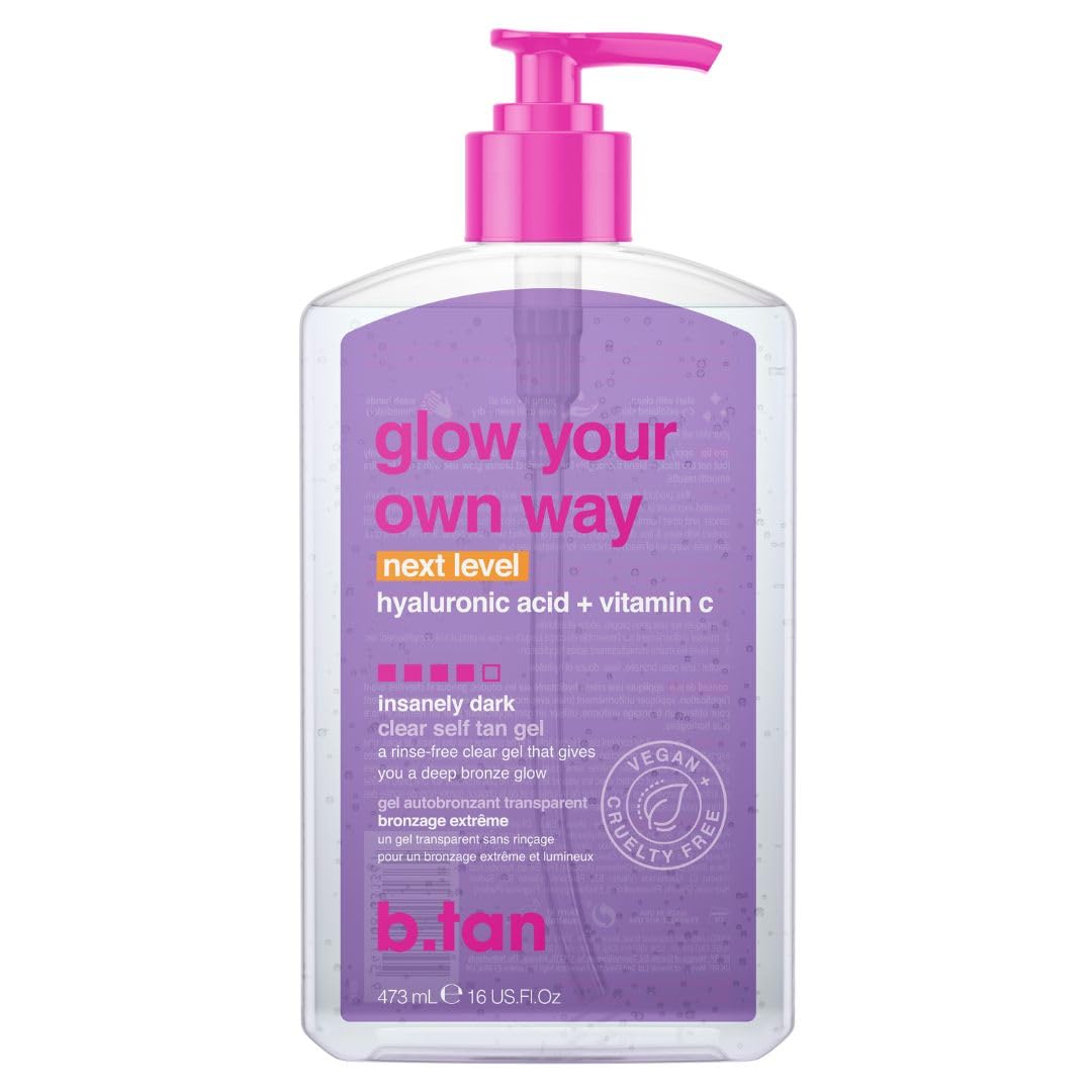 BTAN gel auto-bronceador transparente y liso para una aplicación suave