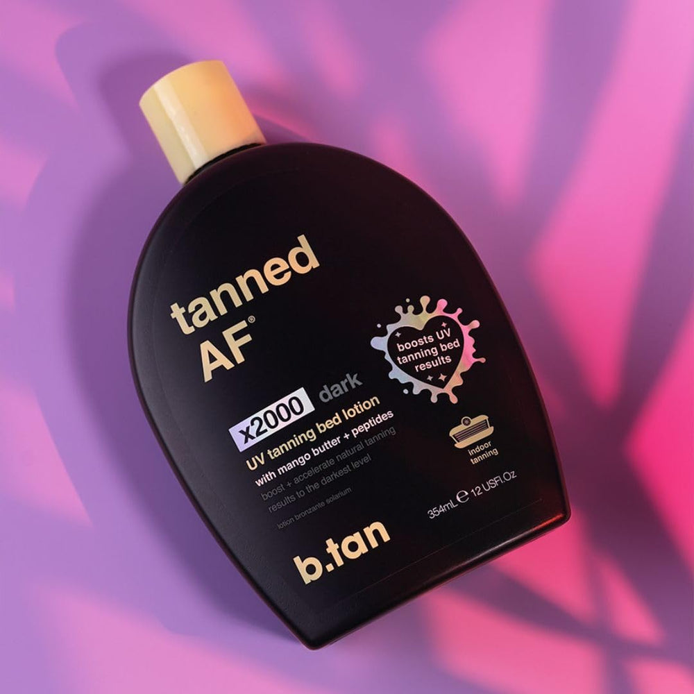 B.TAN btan-lotion-botella-12fl-oz envase práctico de 12 onzas para uso prolongado.