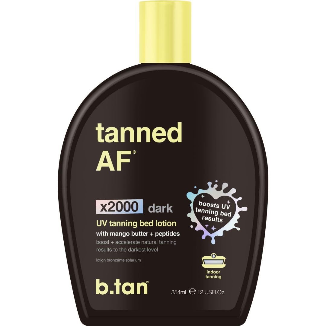 B.TAN btan-lotion-uv-bronceador-oscuro muestra el frasco para un bronceado intenso.