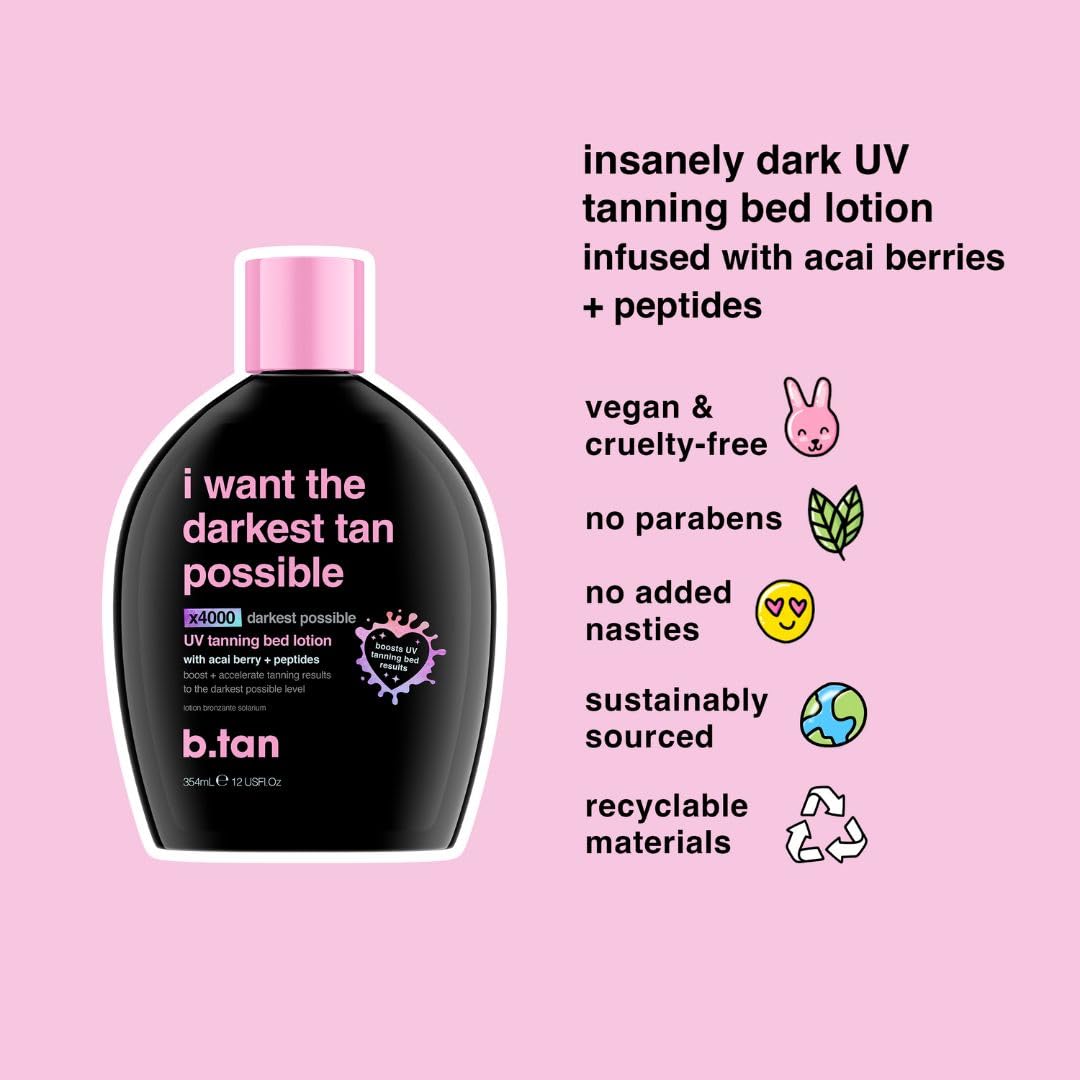 B.TAN Spray bronceador oscuro, cobertura rápida y uniforme.