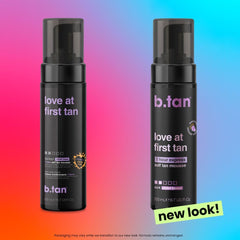 Corrección de color de B.TAN Violet Base Bronceador evita tonos anaranjados