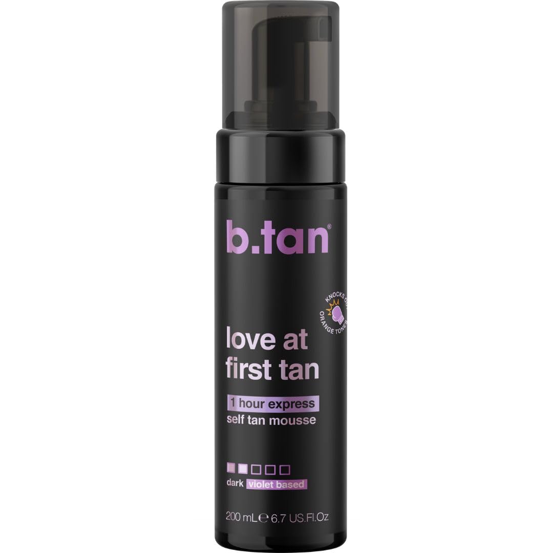 B.TAN Violet Base Bronceador mousse en botella para aplicación uniforme