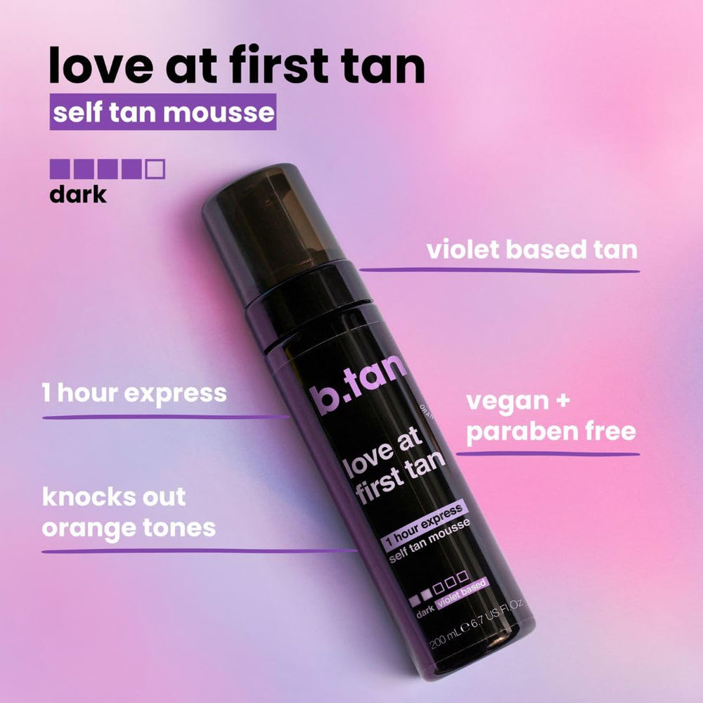 Guante de aplicación de B.TAN Violet Base Bronceador mousse para bronceado parejo