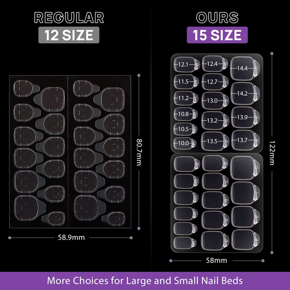 BTArtbox diez hojas de pegatinas para uñas, variedad de tallas