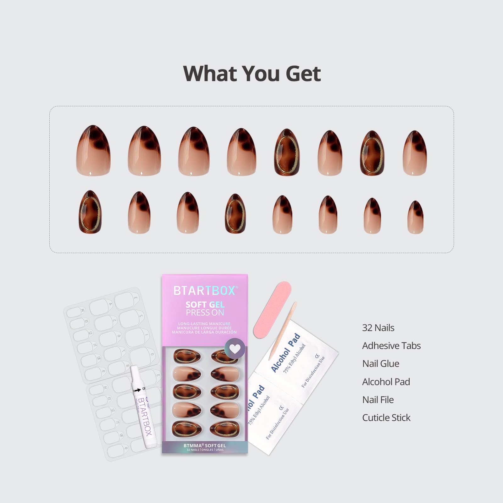 BTArtbox adhesive tabs for mess-free, reusable nail wear